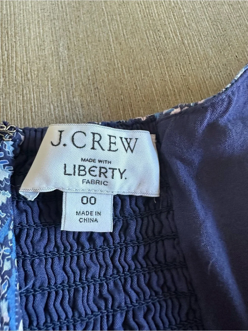 J Crew BK980 EUC Size 00 Sweetheart Mini Dress in Liberty Bourton Bloom Fabric